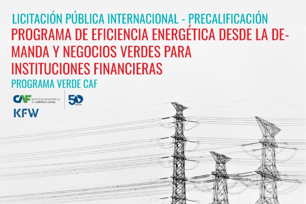 Concurso público internacional: Programa de Eficiencia Energética y Negocios Verdes para Instituciones Financieras