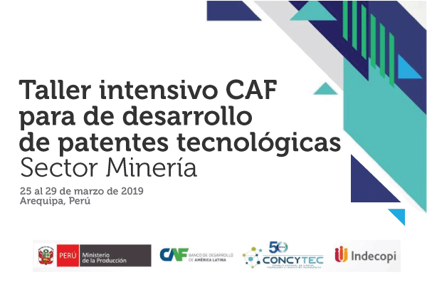 Taller intensivo CAF para el desarrollo de patentes tecnológicas -sector minería