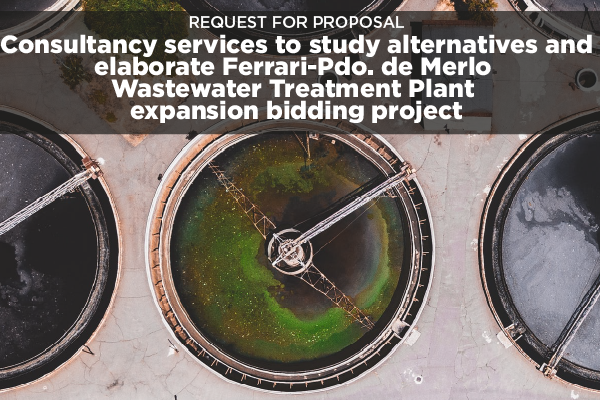 Consultancy services to study alternatives and elaborate Ferrari-Pdo. de Merlo Wastewater Treatment Plant expansion bidding project