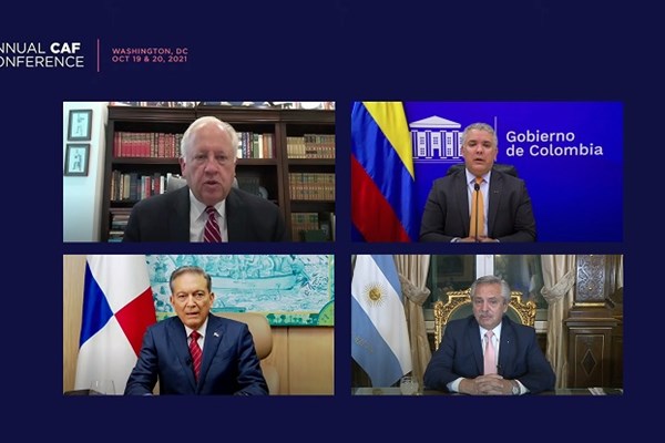 Presidentes da Argentina, Colômbia e Panamá, e temas de educação e pós-pandemia marcaram o primeiro dia da 25ª Conferência CAF