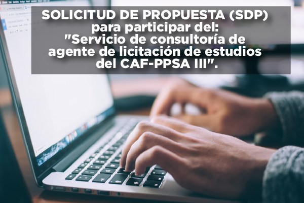 Servicio de consultoría agente de licitación de estudios CAF-PPSA III