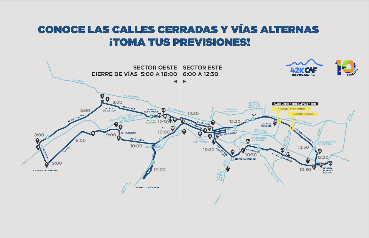 Conoce las calles y avenidas que estarán cerradas este 8 de febrero