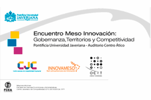 Encuentro meso innovación: gobernanza, territorios y competitividad