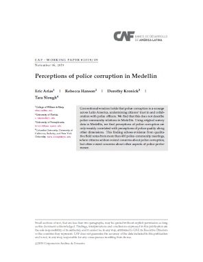Perceptions of Police Corruption in Medellín Perceptions of Police Corruption in Medellín