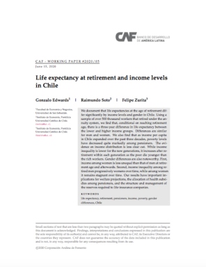 Life expectancy at retirement and income levels in Chile