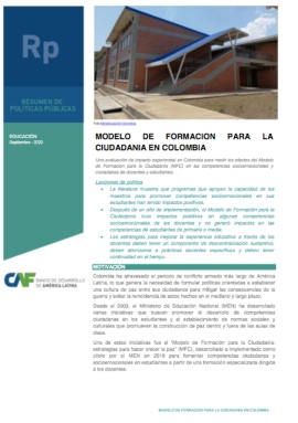 Modelo de formación para la ciudadanía en Colombia Modelo de formación para la ciudadanía en Colombia