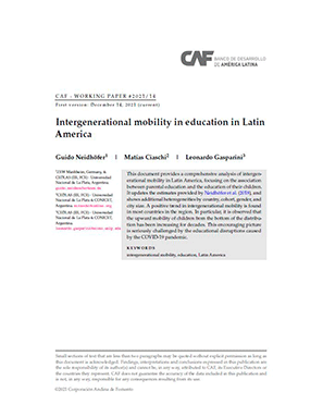 Intergenerational mobility in education in Latin America Intergenerational mobility in education in Latin America