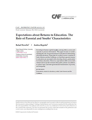 Expectations about Returns to Education. The Role of Parental and Youths’ Characteristics