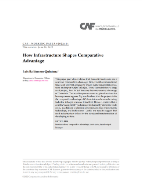 How infrastructure shapes comparative advantage How infrastructure shapes comparative advantage