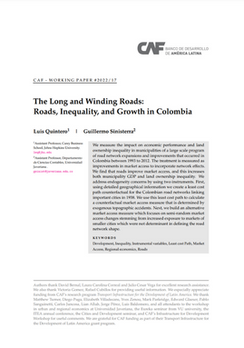 The Long and Winding Roads: Roads, Inequality, and Growth in Colombia