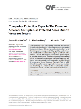 Comparing Protection Types in The Peruvian Amazon: Multiple-Use Protected Areas Did No Worse for Forests