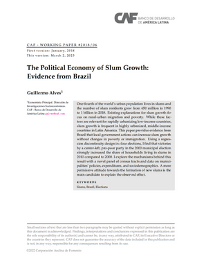The Political Economy of Slum Growth: Evidence from Brazil