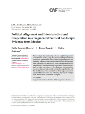Political Alignment and Inter-jurisdictional Cooperation in a Fragmented Political Landscape: Evidence from Mexico