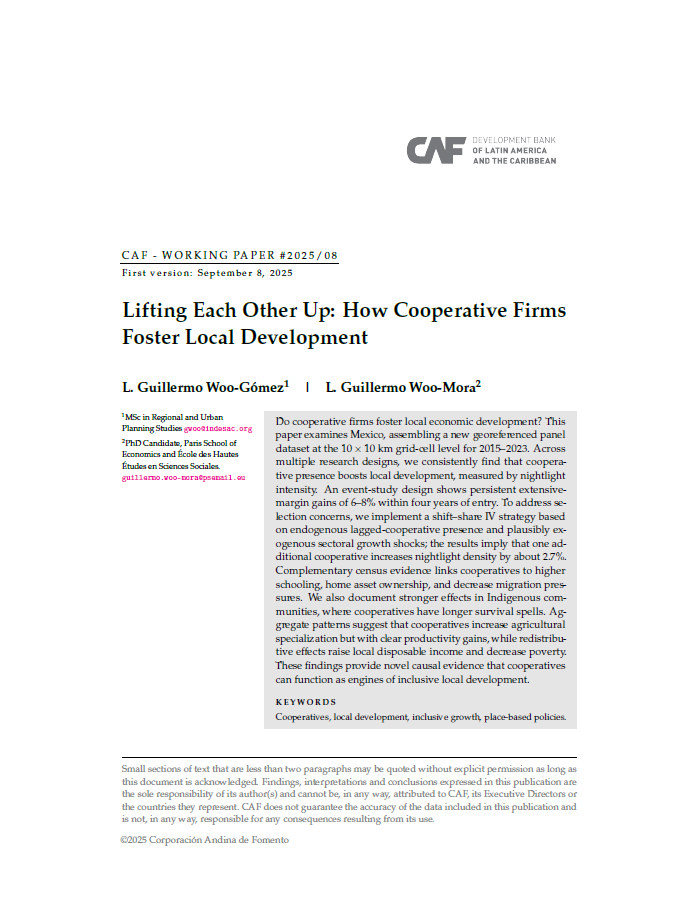 2535 - Lifting Each Other Up: How Cooperative Firms Foster Local Development 2535 - Lifting Each Other Up: How Cooperative Firms Foster Local Development