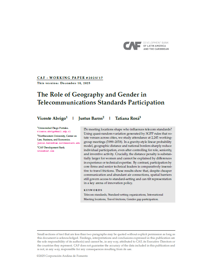 2568 - The Role of Geography and Gender in Telecommunications Standards Participation