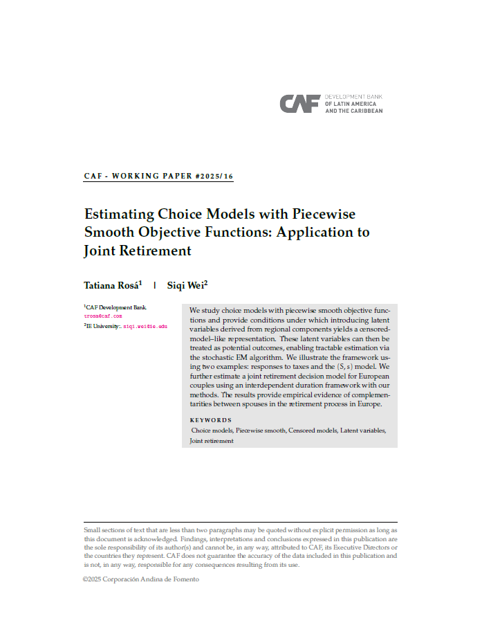 2570 - Estimating Choice Models with Piecewise Smooth Objective Functions: Application to Joint Retirement
